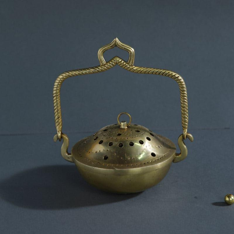 Brass Madri Loban Dhoop Holder media 3