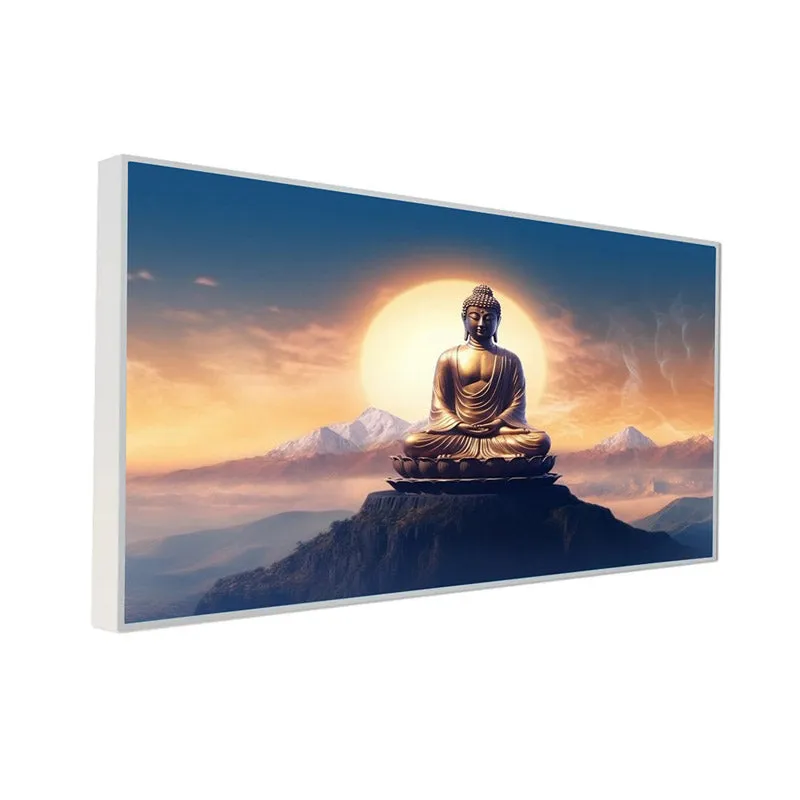 Buddha At Sunrise Canvas Wall Painting With Frame media 6
