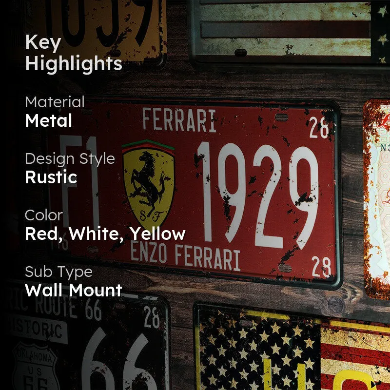 Ferrari F1 1929 Metal Wall Accent media 2