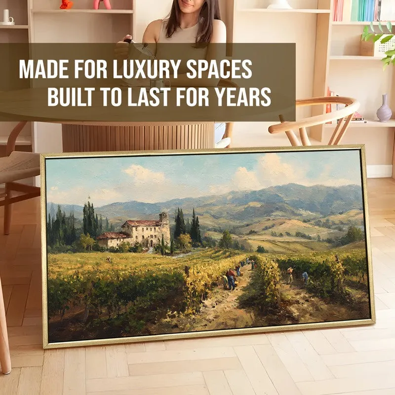 Tuscan Fields Canvas Wall Painting With Frame media 5
