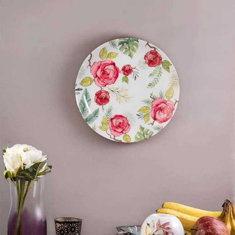 Misty Morning Roses Bone China Wall Plate media 4
