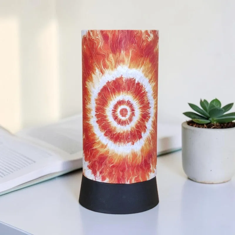 Fiery Tie-Dye Handmade Table Lamp media 3