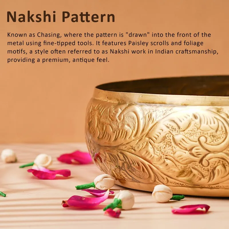 Royal Etched Metal Urli - Gold media 8