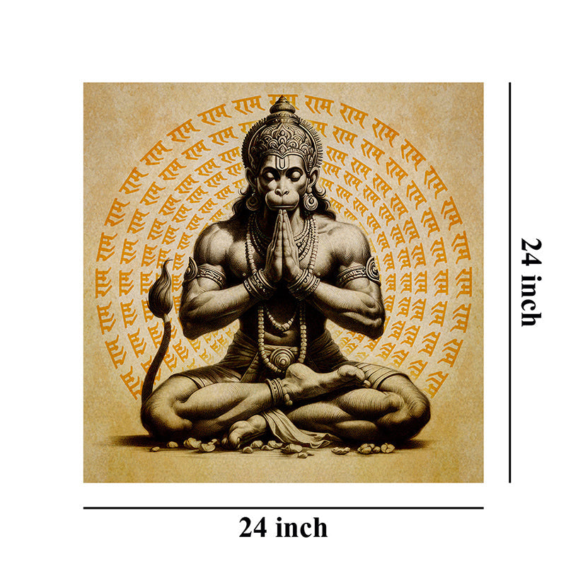 Hanuman Chant Mantra Wall Painting media 8