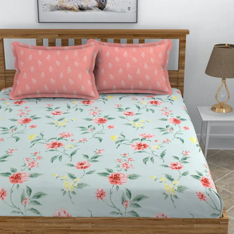 Pansy Field Fitted Micro Fiber Bedsheet - 150 GSM media 3
