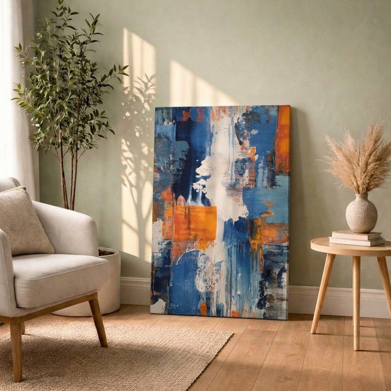 Stroke Color Fusion Canvas Wall Art
