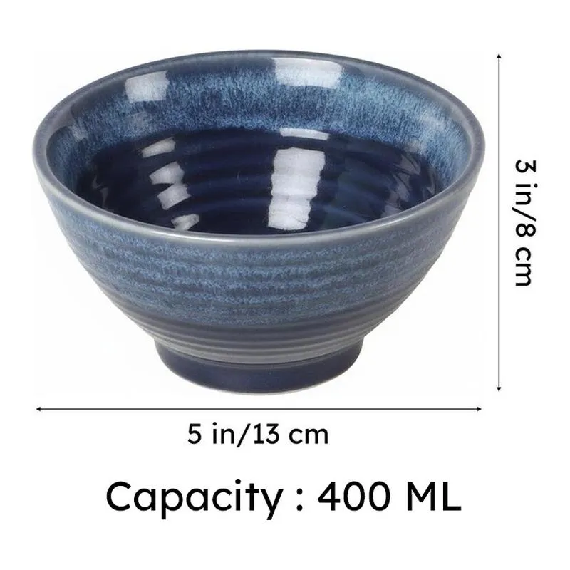 Savora Snack Bowl (Blue,400 mL Each) - Set Of Six media 6
