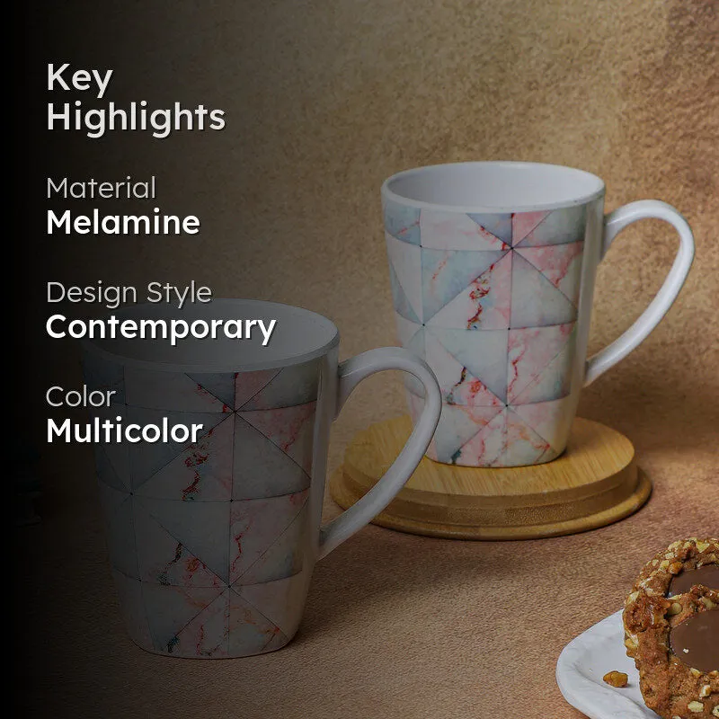 Marbled Melamine Coffee Mug (450 mL Each) - Set of Two media 2