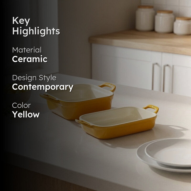 Cumin Co Ceramic Baking Trays - Mustard media 2