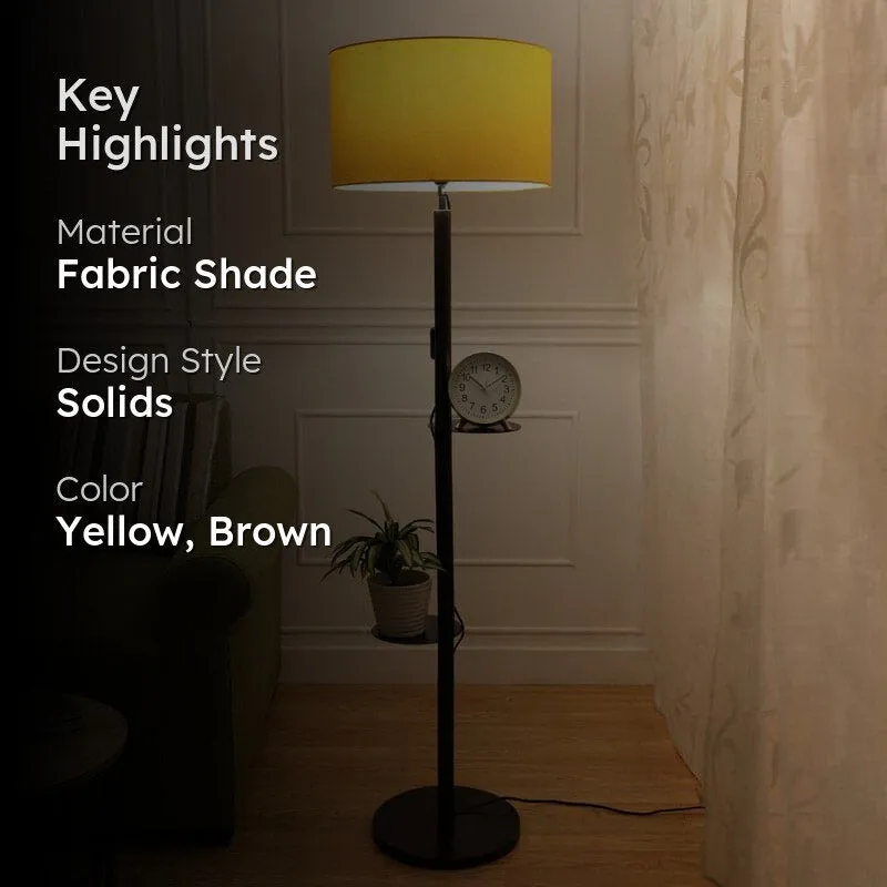 Citrine Musa Floor Lamp With Shelf media 2