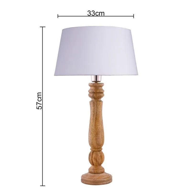 Rustic Elegance Fabric Table Lamp - White media 6