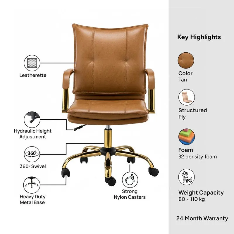 Synkra Metal Office Chair - Brown media 7