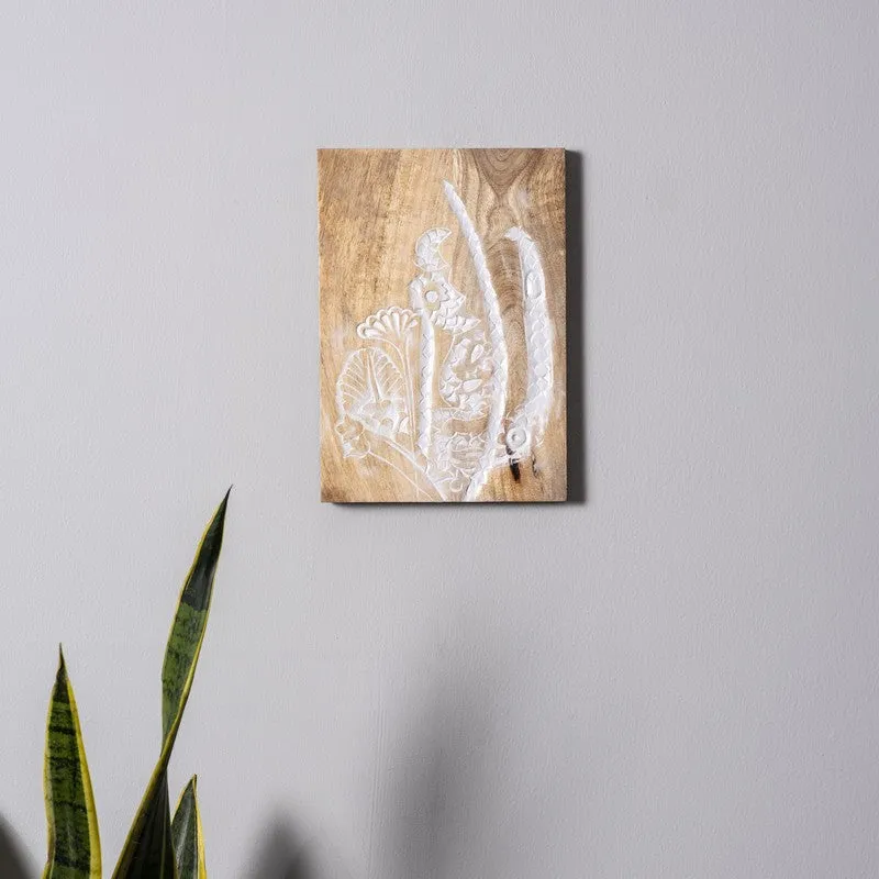 Grande Fleur Light Wooden Wall Plate media 1