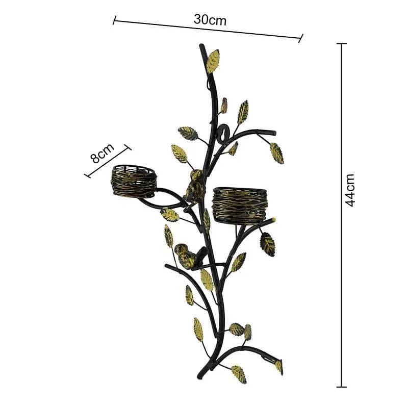 Patra Bird Branch Metal Candle Holder Wall Accent media 5