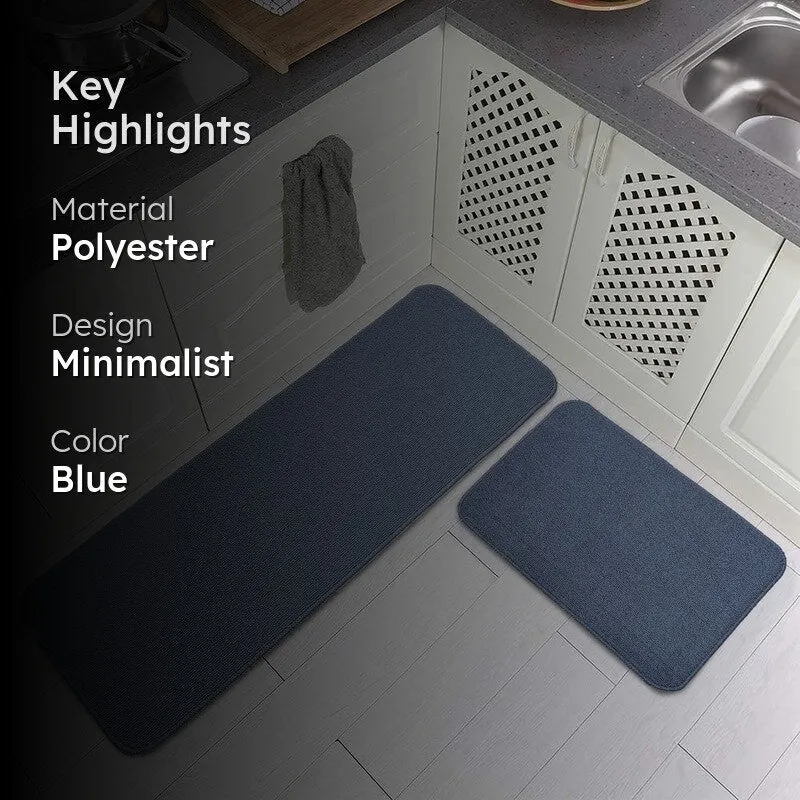 SimpleSoft Kitchen Floor Mats (Blue) - Set of Two media 2