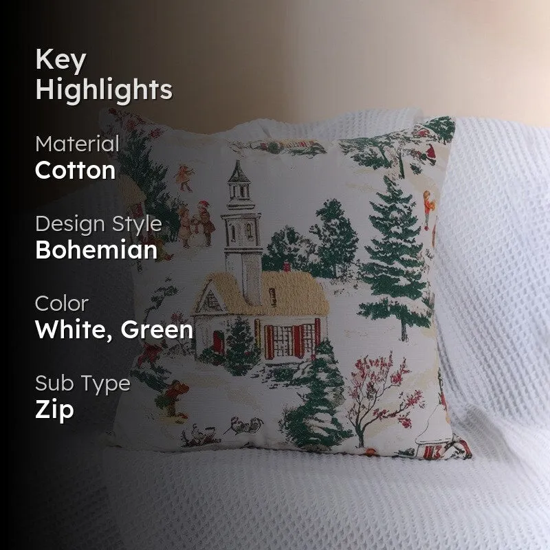 Winter Village Cotton Cushion media 2