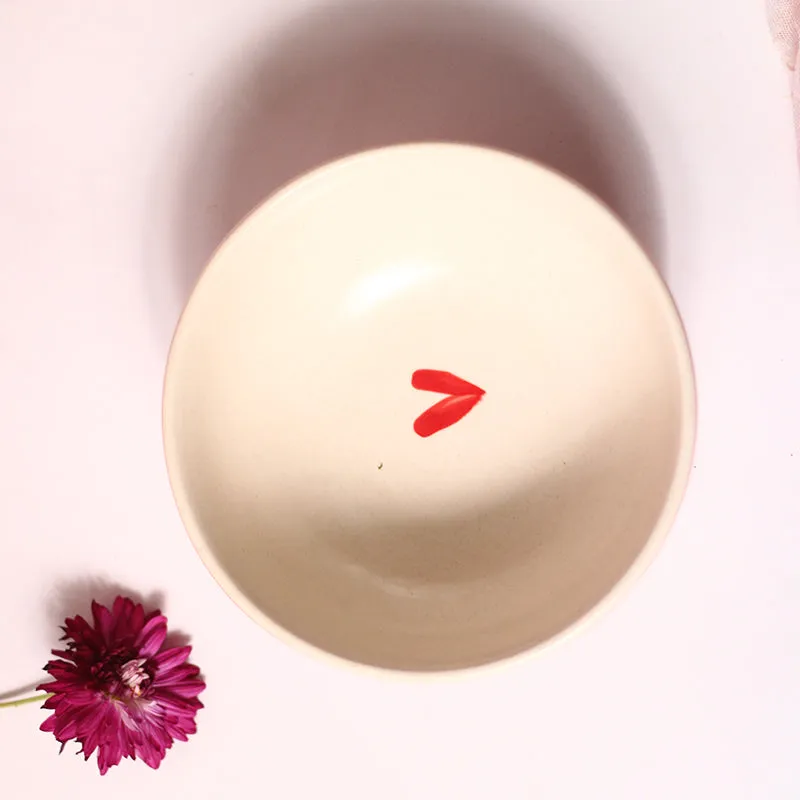 Heart Checkers Ceramic Snack Bowl - 300 mL media 5