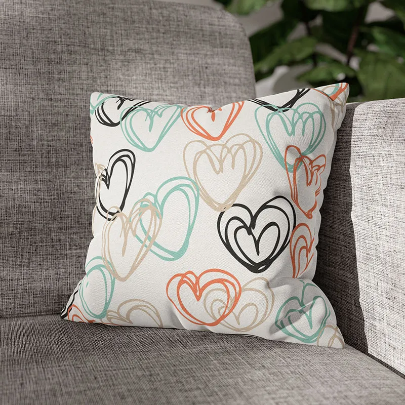 Hearty Doodles Printed Velvet Cushion Cover media 5