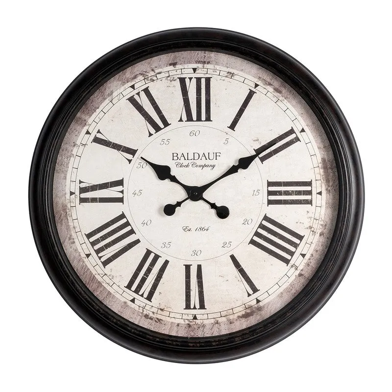 V Round Wall Clock - Black & White media 5