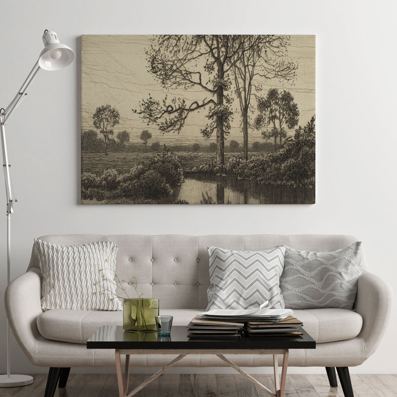 Monochrome Branches Wood Wall Art