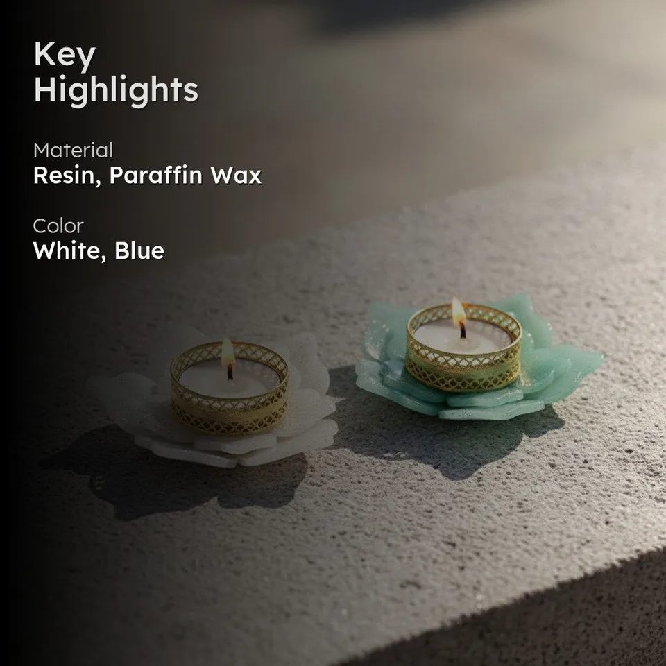 Lavanya Tealight Candle Holder - Set Of Two media 3