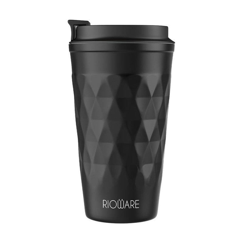 Rioware FacetSip Travel Stainless Steel Tumbler (350 ML) - Black media 3