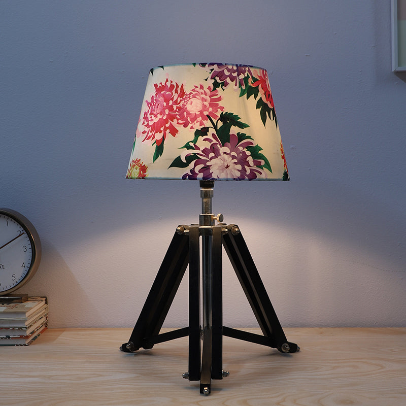 Miyabi Tripod Mango Wood Table Lamp - Multicolor