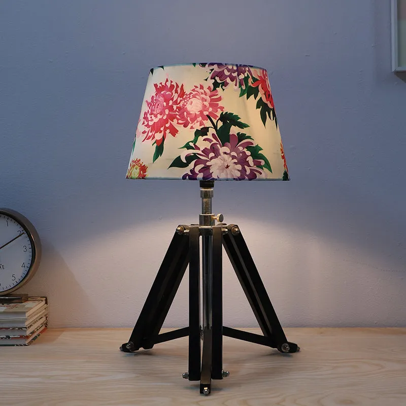 Miyabi Tripod Mango Wood Table Lamp - Multicolor media 1