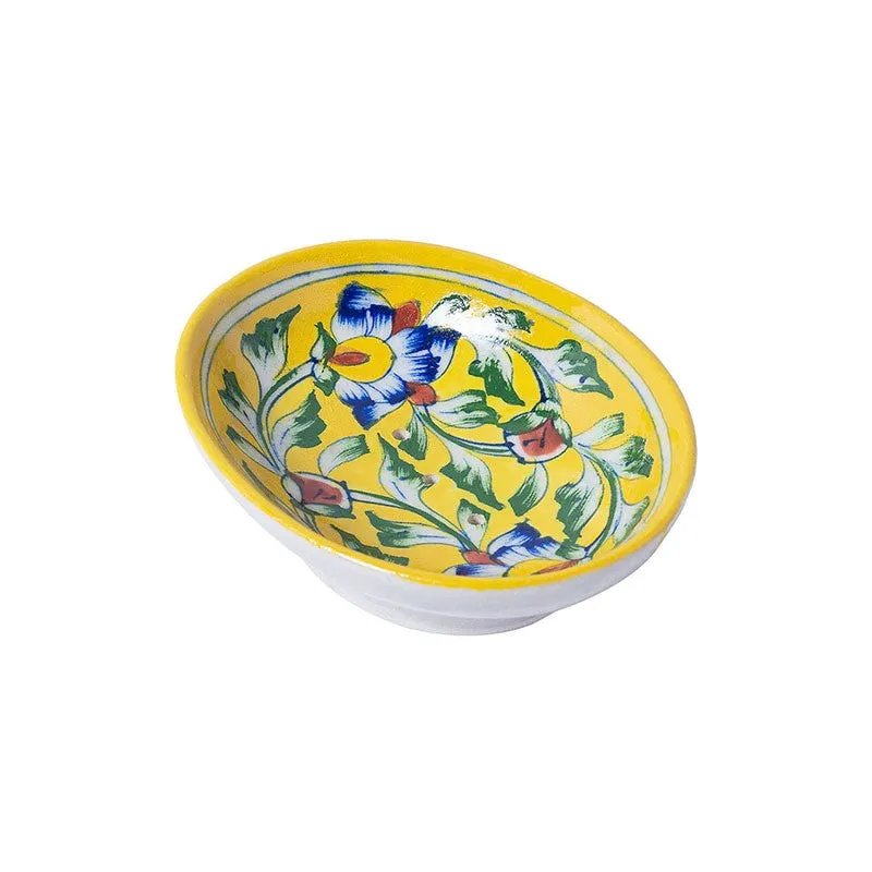Aura Ceramic Soap Dish - Yellow,Blue media 5
