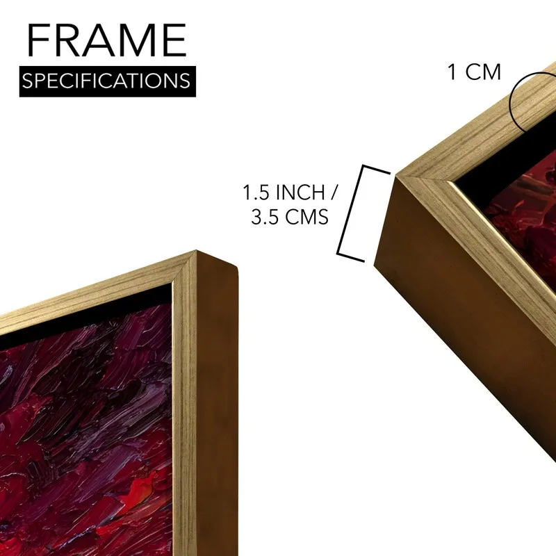 Cinnabar Forest Canvas Wall Painting With Frame media 8