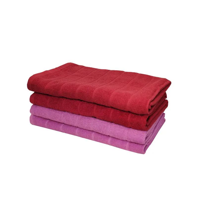 Sarda Bath Towel (Red & Purple) - Set Of Four media 4
