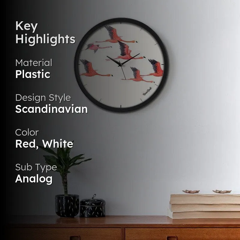 Flamingos On Way Wall Clock - 2