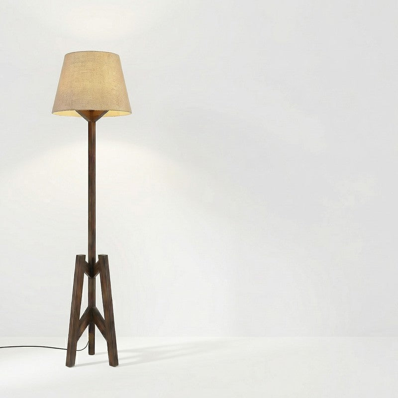 SoftBeam Wooden Floor Lamp - Brown media 8