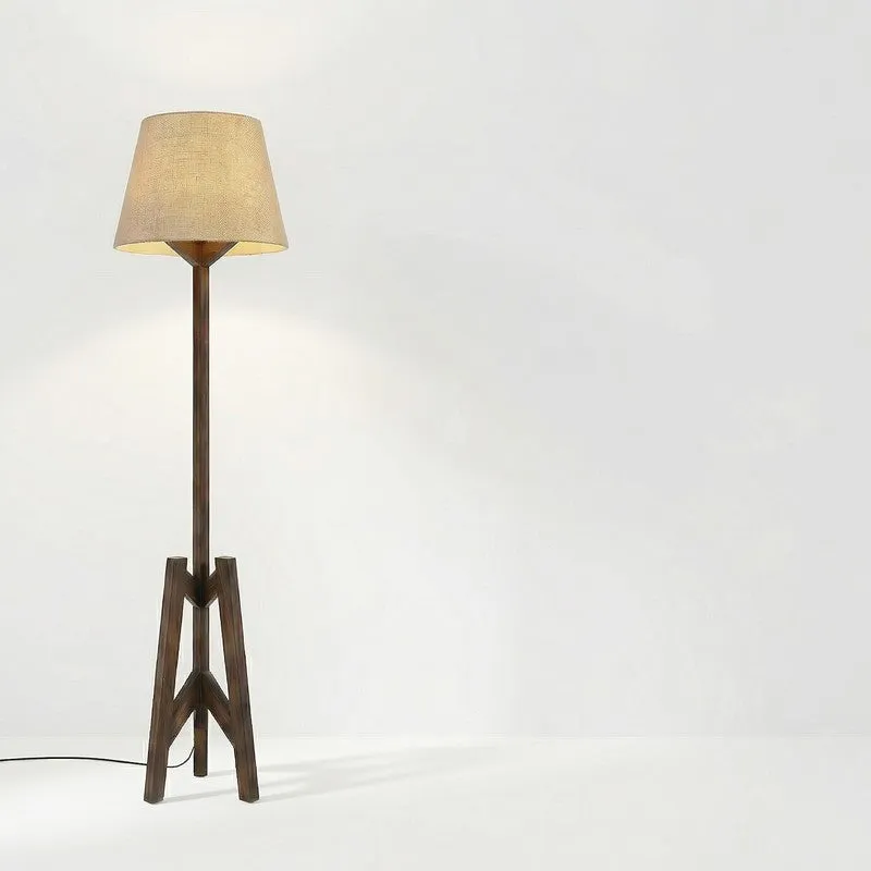SoftBeam Wooden Floor Lamp - Brown media 8