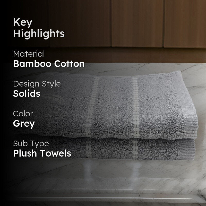 Nautica Oasis Hand Towel (Grey) - Set Of Two media 2
