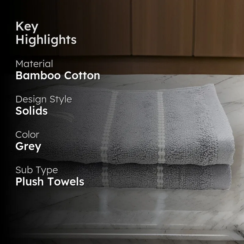 Nautica Oasis Hand Towel (Grey) - Set Of Two media 2
