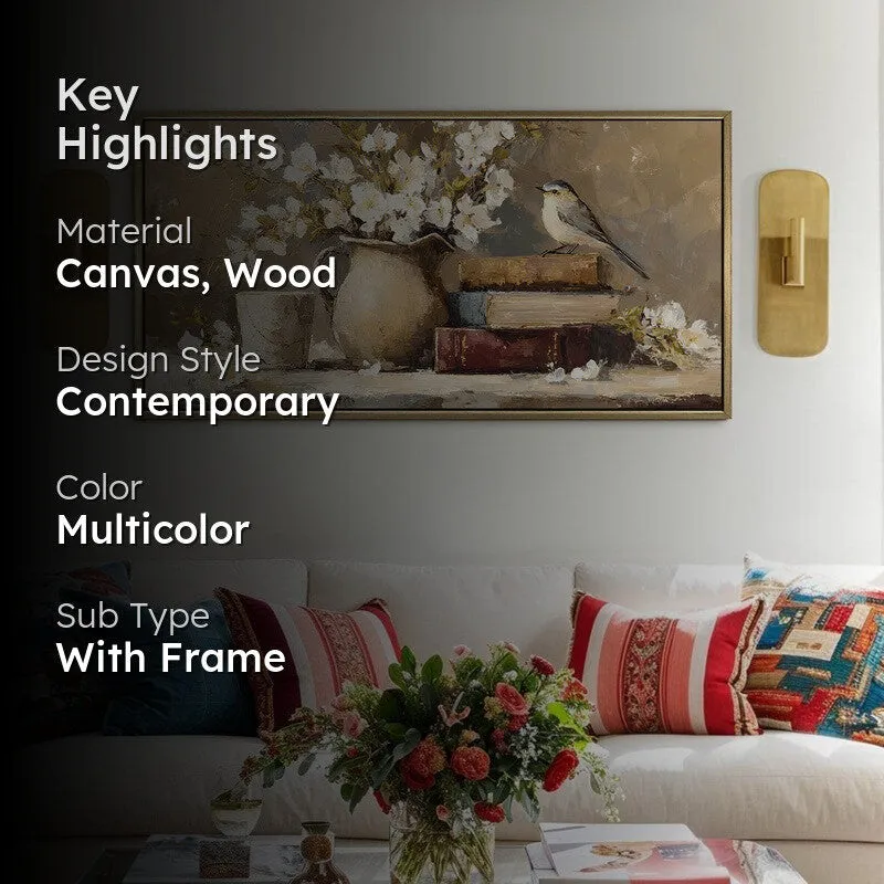 Nostalgic Touch Canvas Wall Painting With Frame media 2