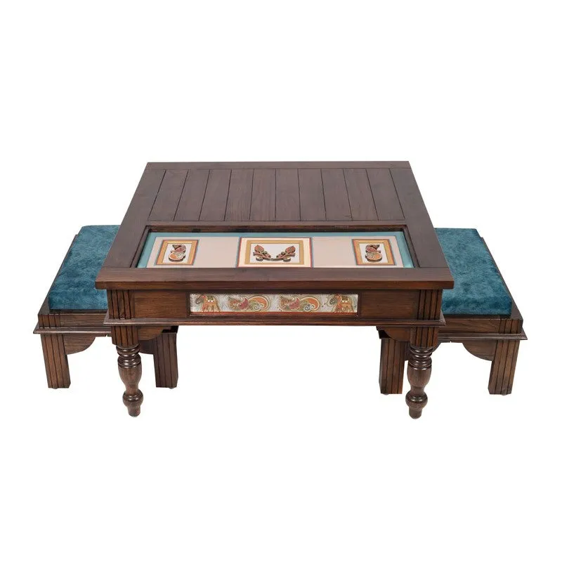 Samara Teak Wood Center Table media 3