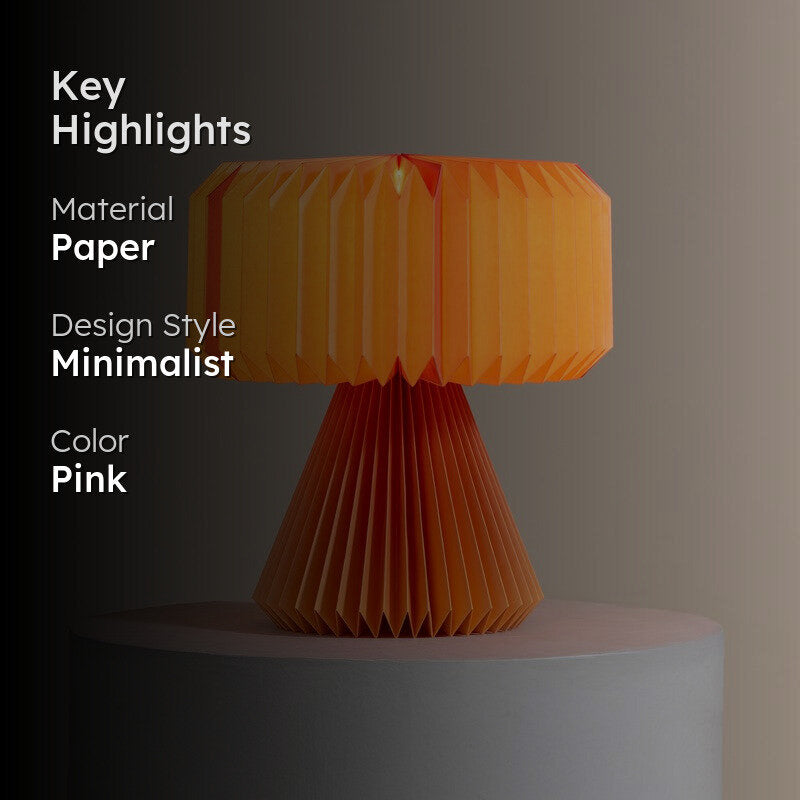 Fig Living Ori Peach Glow Table Lamp- Pink media 2