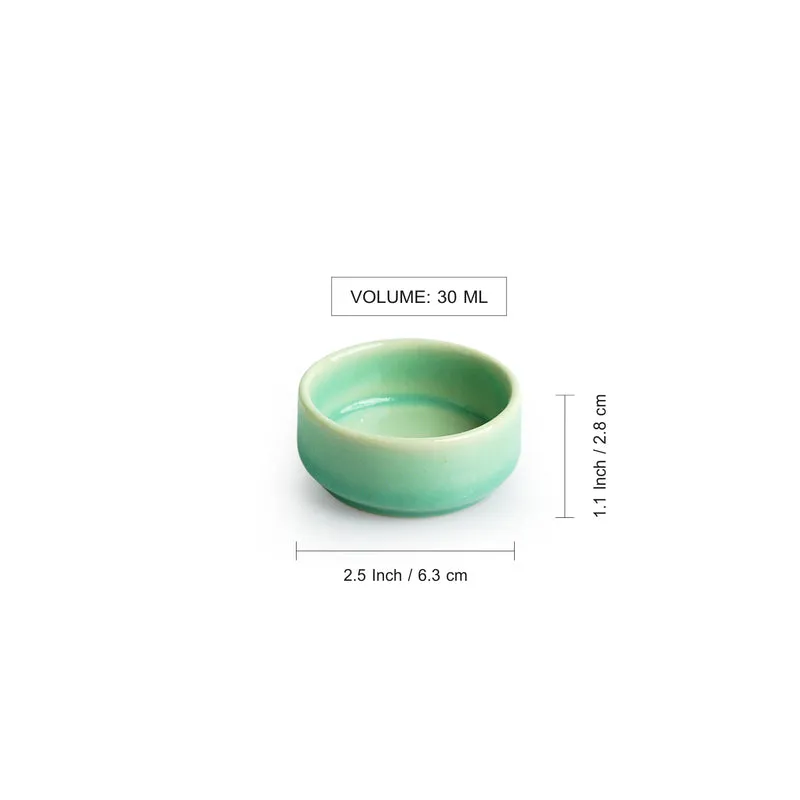 Oceano Green Dip Bowl (30 ML) - Set Of Four media 5