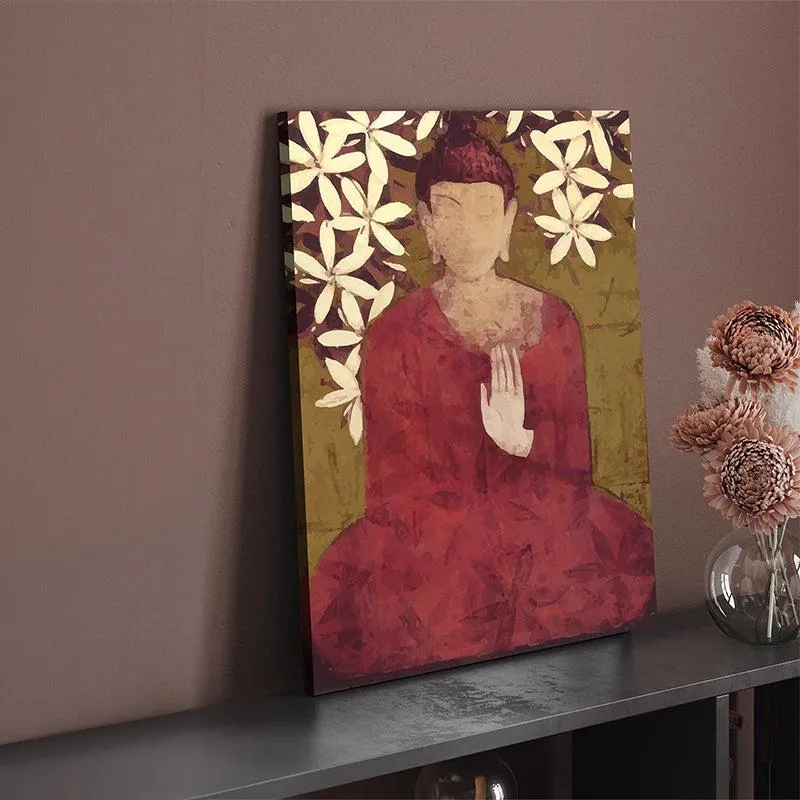 Tranquil Buddha Bless Canvas Wall Painting media 2