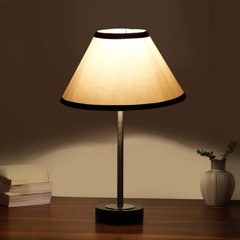 Cotin II Stripe Rodin Wooden Table Lamp - White,Silver,Black media 1
