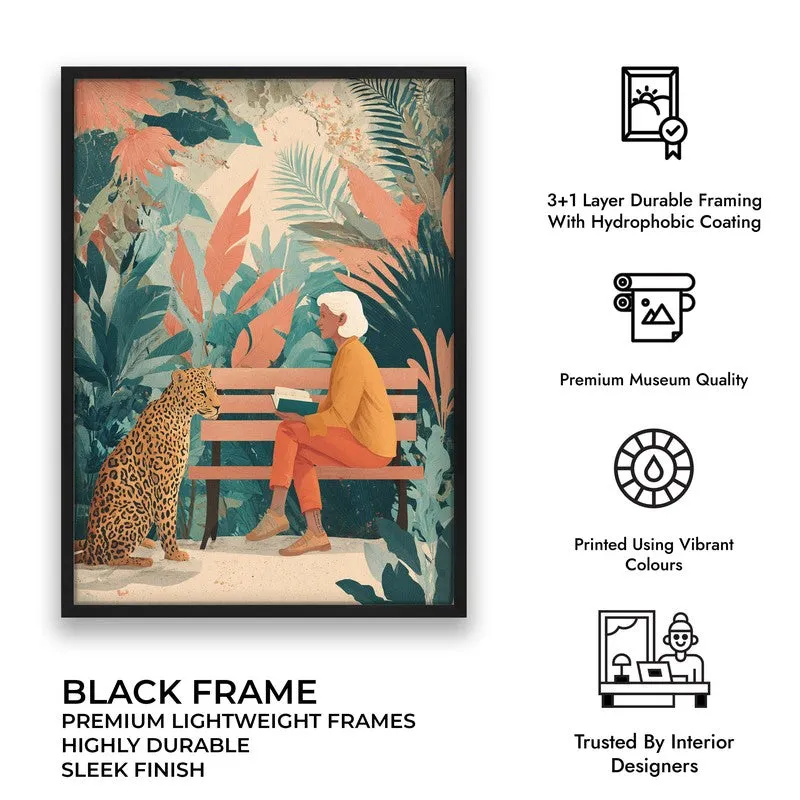 Urban Jungle Canvas Wall Painting - Black Frame media 10
