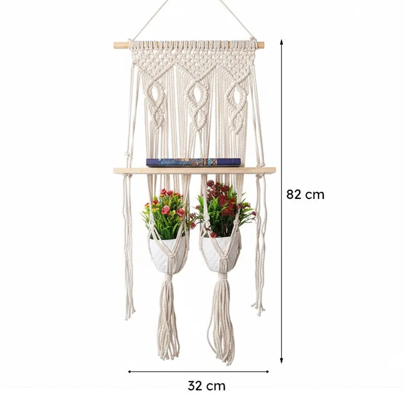 Darby Macrame Wall Shelf media 6