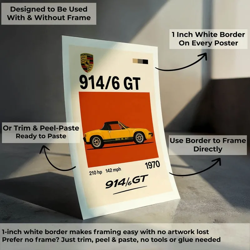 Porsche Performance Wall Poster - Yellow media 8