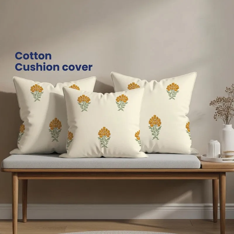 Urban Space Cosyne White Cotton Cushion Cover Set - Set of Three media 3