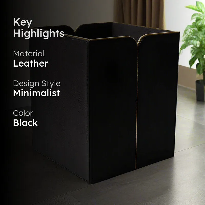 Ceastra Faux Leather Dust Bin - Black media 2