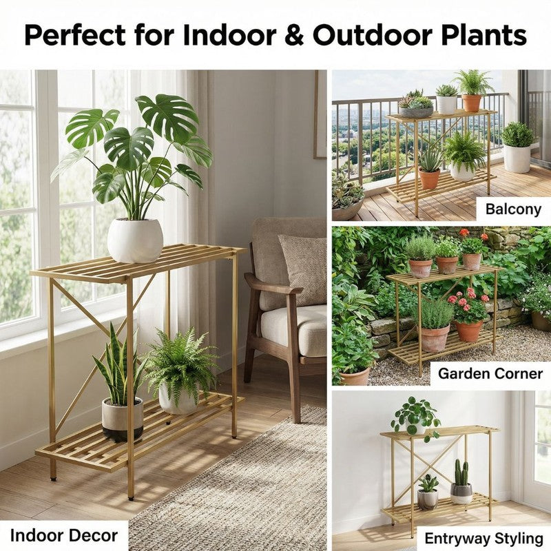 Leafnest Metal Planter Stand - Brown media 6