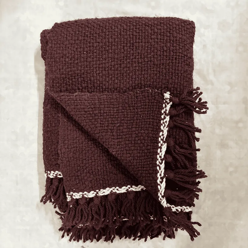 Ruby Weave Tufted Throw media 3