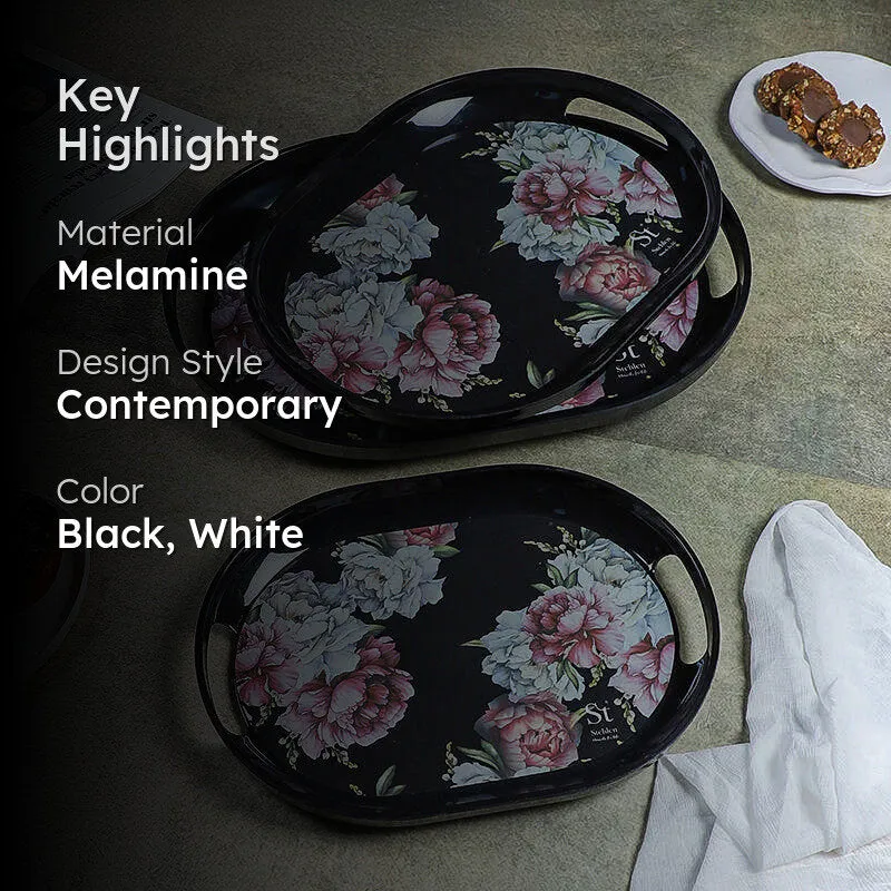 Royal Rosa Melamine Serving Tray - Set Of Three media 2